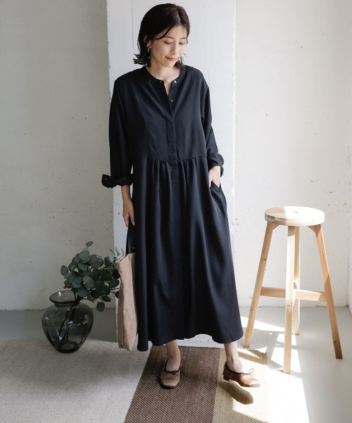 URBAN RESEARCH DOORS（アーバンリサーチドアーズ）の「ギャザー切替ワンピース（ワンピース・レディース・ベージュ/ピンク/ネイビー・ONE）」の19枚目の写真