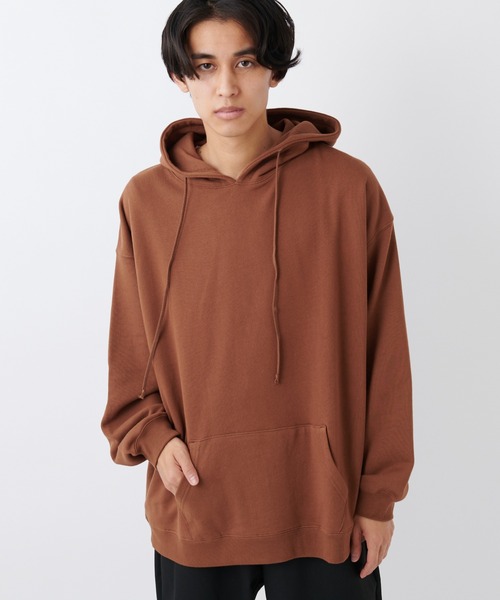 CIAOPANIC（チャオパニック）の「スーパービッグシルエットプルオーバーパーカー/オーバーサイズトレーナー（パーカー・メンズ・ブラウン/ブラック・マルチサイズ）」の7枚目の写真