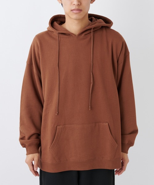 CIAOPANIC（チャオパニック）の「スーパービッグシルエットプルオーバーパーカー/オーバーサイズトレーナー（パーカー・メンズ・ブラウン/ブラック・マルチサイズ）」の12枚目の写真