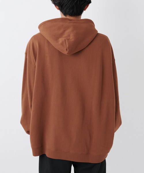 CIAOPANIC（チャオパニック）の「スーパービッグシルエットプルオーバーパーカー/オーバーサイズトレーナー（パーカー・メンズ・ブラウン/ブラック・マルチサイズ）」の9枚目の写真
