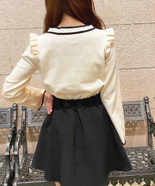 apres jour（アプレジュール）の「ボウタイニット【ZOZOTOWN限定アイテム】（ニット/セーター・レディース・モカ/ブラック/ラベンダー・X-LARGE/フリー）」の10枚目の写真