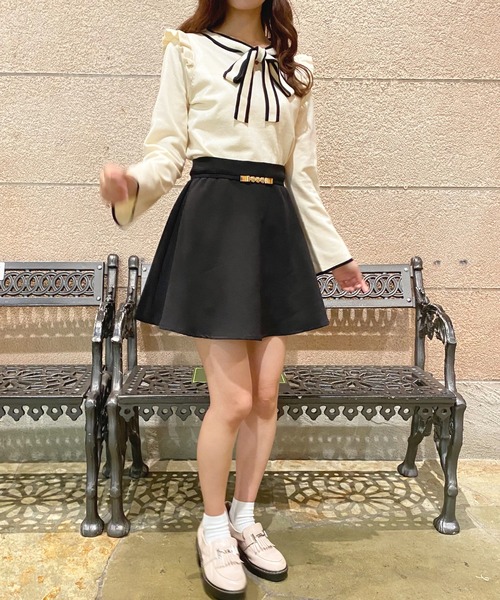 apres jour（アプレジュール）の「ボウタイニット【ZOZOTOWN限定アイテム】（ニット/セーター・レディース・モカ/ブラック/ラベンダー・X-LARGE/フリー）」の11枚目の写真