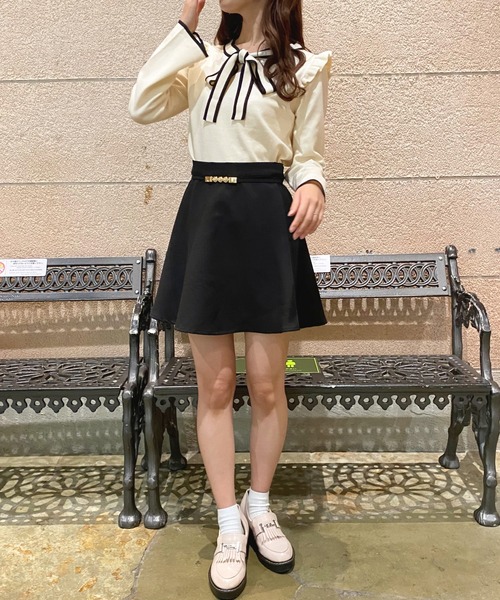 apres jour（アプレジュール）の「ボウタイニット【ZOZOTOWN限定アイテム】（ニット/セーター・レディース・モカ/ブラック/ラベンダー・X-LARGE/フリー）」の12枚目の写真