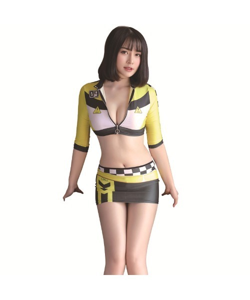 おしゃれスタ（オシャレスタ）の「大胆　レースクイーン　コスプレ（コスチューム/パーティーグッズ・レディース・イエロー・FREE）」の6枚目の写真