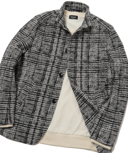 MEN'S BIGI(メンズビギ)の「ワッフルプリント ニットフリース(その他アウター・メンズ・ブラック/ブラウン・03/01/04/02)」の2枚目の写真