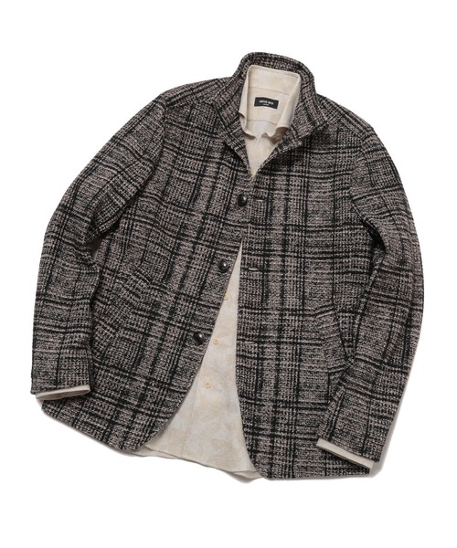 MEN'S BIGI(メンズビギ)の「ワッフルプリント ニットフリース(その他アウター・メンズ・ブラック/ブラウン・03/01/04/02)」の15枚目の写真