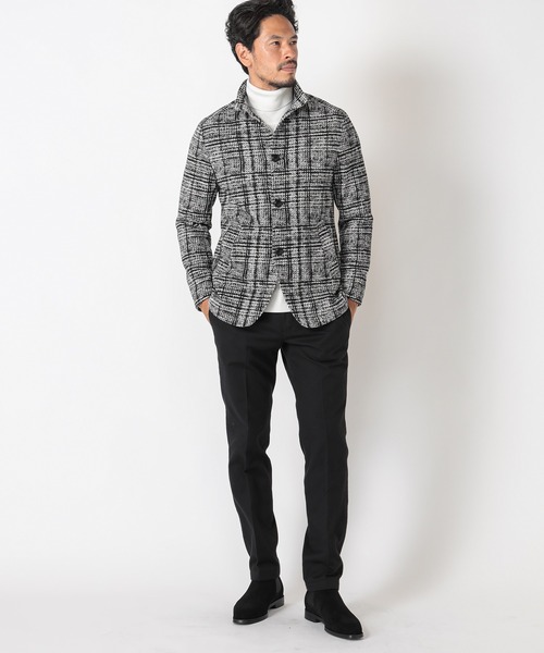 MEN'S BIGI(メンズビギ)の「ワッフルプリント ニットフリース(その他アウター・メンズ・ブラック/ブラウン・03/01/04/02)」の7枚目の写真
