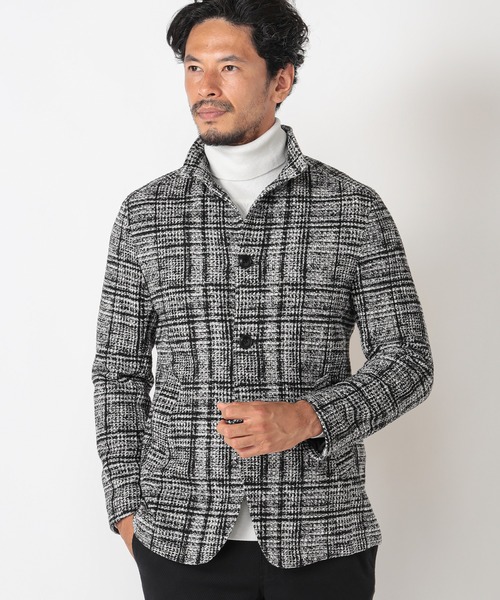 MEN'S BIGI(メンズビギ)の「ワッフルプリント ニットフリース(その他アウター・メンズ・ブラック/ブラウン・03/01/04/02)」の4枚目の写真