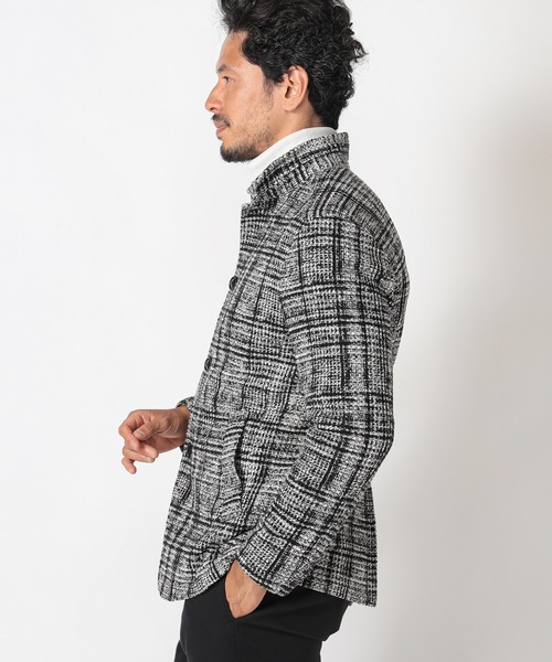 MEN'S BIGI(メンズビギ)の「ワッフルプリント ニットフリース(その他アウター・メンズ・ブラック/ブラウン・03/01/04/02)」の5枚目の写真
