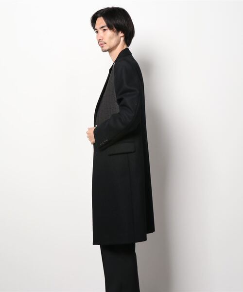 JOHN LAWRENCE SULLIVAN（ジョンローレンスサリバン）の「QUILT PANEL COAT（チェスターコート・メンズ・ブラック・46/44）」の5枚目の写真