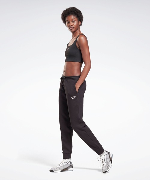 Reebok(リーボック)の「 アイデンティティ ジョガー / Identity Joggers(スウェットパンツ・レディース・ヘザーグレー/ブラック・SMALL/LARGE/MEDIUM/X-LARGE/XX-LARGE/X-SMALL)」の4枚目の写真