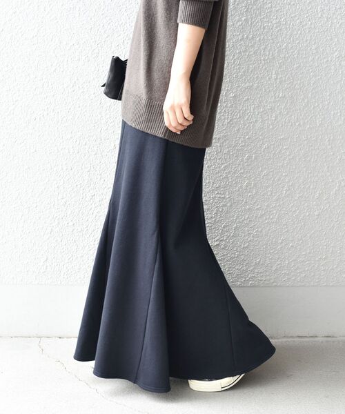 SHIPS（シップス）の「*USAコットンスカート◆（スカート・レディース・ライトオリーブ/ブルー系/チャコールグレー/ブラック・MEDIUM/SMALL）」の2枚目の写真