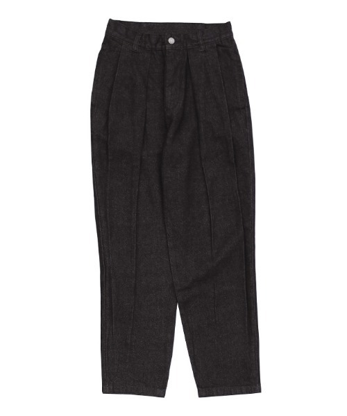 select MOCA(セレクトモカ)の「ボックスタックテーパードパンツ(デニムパンツ・レディース・ブラック/アイボリー・SMALL/MEDIUM)」の15枚目の写真