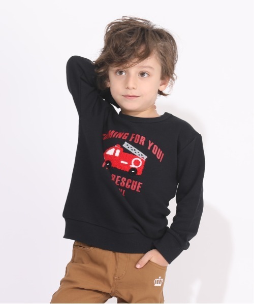 BABYDOLL(ベビードール)の「サガラ トレーナー 5865K(スウェット・キッズ・ブラック×ピンク/ベビーピンク/ブラック系その他/マスタード/パープル/ライトブルー/ベージュ/ブルー系その他2/ライトグリーン/ブラウン系その他/ベージュ系その他/バイオレット/ブラウン/ピンク系その他/ライトベージュ/ブラック×ホワイト・100cm/130cm/90cm/140cm/110cm/120cm)」の3枚目の写真