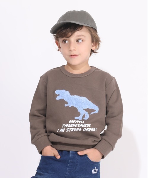 BABYDOLL(ベビードール)の「サガラ トレーナー 5865K(スウェット・キッズ・ブラック×ピンク/ベビーピンク/ブラック系その他/マスタード/パープル/ライトブルー/ベージュ/ブルー系その他2/ライトグリーン/ブラウン系その他/ベージュ系その他/バイオレット/ブラウン/ピンク系その他/ライトベージュ/ブラック×ホワイト・100cm/130cm/90cm/140cm/110cm/120cm)」の6枚目の写真