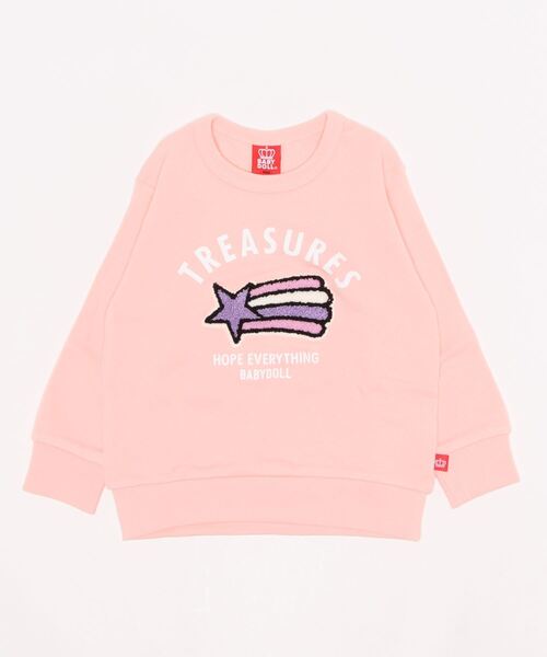 BABYDOLL(ベビードール)の「サガラ トレーナー 5865K(スウェット・キッズ・ブラック×ピンク/ベビーピンク/ブラック系その他/マスタード/パープル/ライトブルー/ベージュ/ブルー系その他2/ライトグリーン/ブラウン系その他/ベージュ系その他/バイオレット/ブラウン/ピンク系その他/ライトベージュ/ブラック×ホワイト・100cm/130cm/90cm/140cm/110cm/120cm)」の16枚目の写真