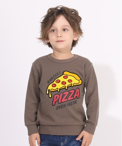 BABYDOLL(ベビードール)の「サガラ トレーナー 5865K(スウェット・キッズ・ブラック×ピンク/ベビーピンク/ブラック系その他/マスタード/パープル/ライトブルー/ベージュ/ブルー系その他2/ライトグリーン/ブラウン系その他/ベージュ系その他/バイオレット/ブラウン/ピンク系その他/ライトベージュ/ブラック×ホワイト・100cm/130cm/90cm/140cm/110cm/120cm)」の5枚目の写真