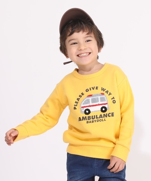 BABYDOLL(ベビードール)の「サガラ トレーナー 5865K(スウェット・キッズ・ブラック×ピンク/ベビーピンク/ブラック系その他/マスタード/パープル/ライトブルー/ベージュ/ブルー系その他2/ライトグリーン/ブラウン系その他/ベージュ系その他/バイオレット/ブラウン/ピンク系その他/ライトベージュ/ブラック×ホワイト・100cm/130cm/90cm/140cm/110cm/120cm)」の9枚目の写真