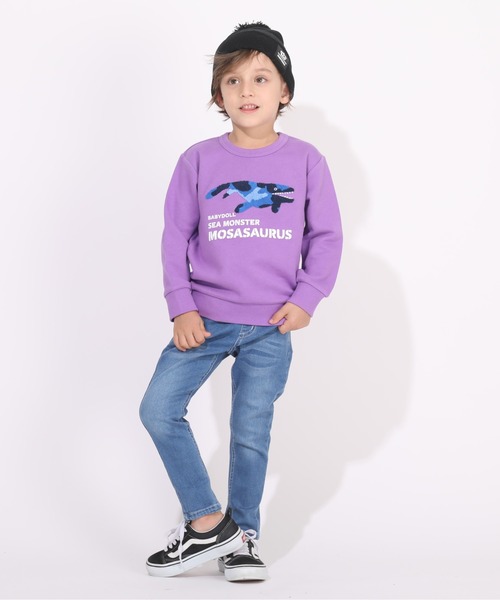 BABYDOLL(ベビードール)の「サガラ トレーナー 5865K(スウェット・キッズ・ブラック×ピンク/ベビーピンク/ブラック系その他/マスタード/パープル/ライトブルー/ベージュ/ブルー系その他2/ライトグリーン/ブラウン系その他/ベージュ系その他/バイオレット/ブラウン/ピンク系その他/ライトベージュ/ブラック×ホワイト・100cm/130cm/90cm/140cm/110cm/120cm)」の18枚目の写真