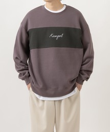 【KANGOL／カンゴール】胸切替筆記体ロゴクルーネックスウェット/裏起毛