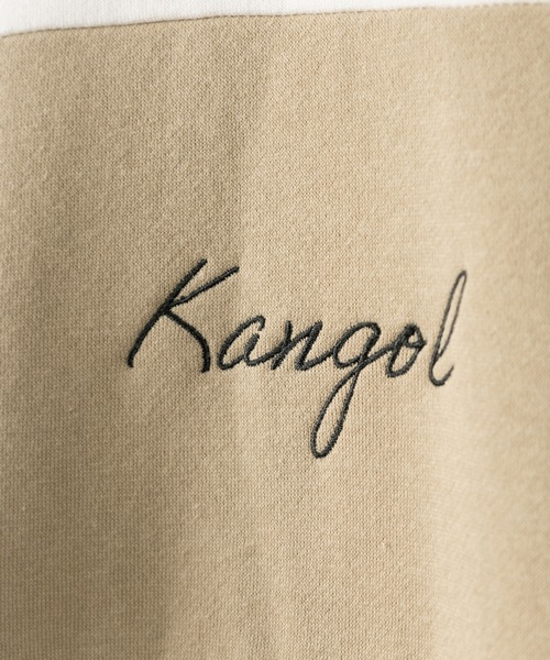KANGOL(カンゴール)の「【KANGOL/カンゴール】胸切替筆記体ロゴクルーネックスウェット/裏起毛(スウェット・メンズ・パープル/ブラウン/ホワイト/ダークブルー・M/L/XL)」の12枚目の写真