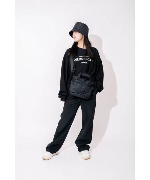 DEVICE+(デバイスプラス)の「抗菌 抗ウイルス DEVICE+ ナイロン ミニ ヘルメットバッグ(ショルダーバッグ・レディース・ブラック・FREE)」の22枚目の写真