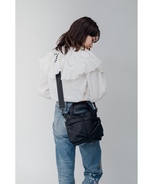 DEVICE+(デバイスプラス)の「抗菌 抗ウイルス DEVICE+ ナイロン ミニ ヘルメットバッグ(ショルダーバッグ・レディース・ブラック・FREE)」の14枚目の写真