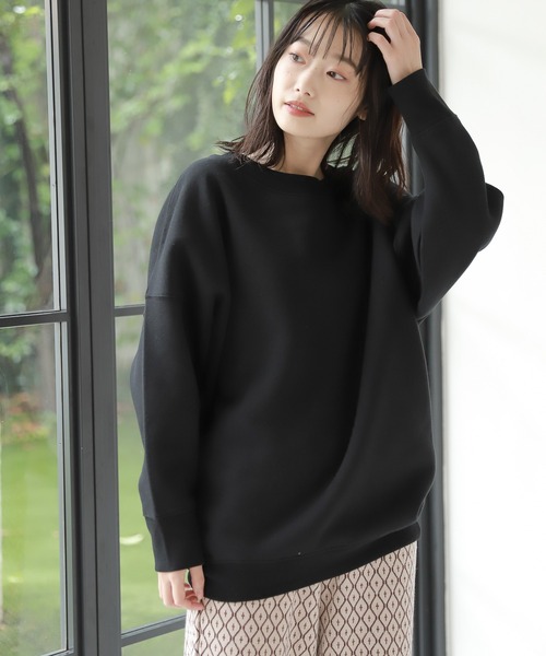 LAKOLE(ラコレ)の「ブラッシュBIGクルーネックプルオーバー / 219691(スウェット・レディース・オフホワイト/ブラック/シャーベット/カーキ・SMALL/MEDIUM)」の3枚目の写真