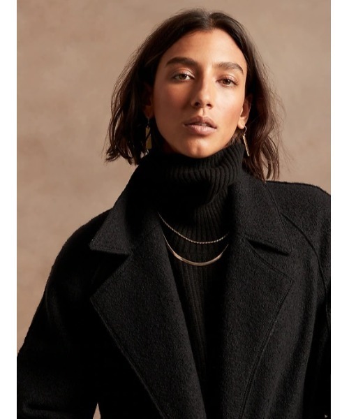 Banana Republic(バナナリパブリック)の「イタリアンウール ピーコート(ピーコート・レディース・ブラック・XS/S/M/L)」の9枚目の写真