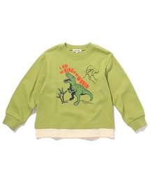 SHOO・LA・RUE | 【90-140cm】裏毛裾レイヤード3柄トレーナー(スウェット)