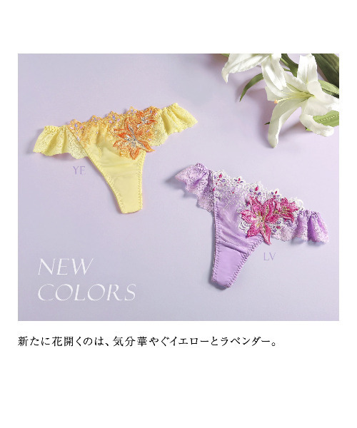 HIMICO（ヒミコ）の「【高潔な美しさ漂う 008series】 HIMICO Giglio Regina Tバックショーツ（ショーツ・レディース・ターコイズブルー/ブラック/ホワイト/ラベンダー/イエロー・LARGE/MEDIUM）」の13枚目の写真