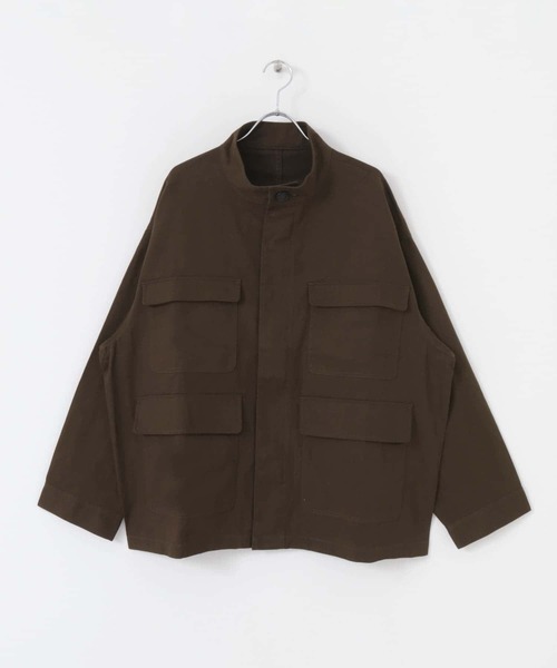 HEYUMM（ヘユム）の「ハイネックワークジャケット（その他アウター・レディース・アイボリー/ブルー/ブラウン・ONE）」の3枚目の写真