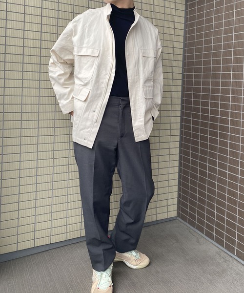 HEYUMM（ヘユム）の「ハイネックワークジャケット（その他アウター・レディース・アイボリー/ブルー/ブラウン・ONE）」の6枚目の写真