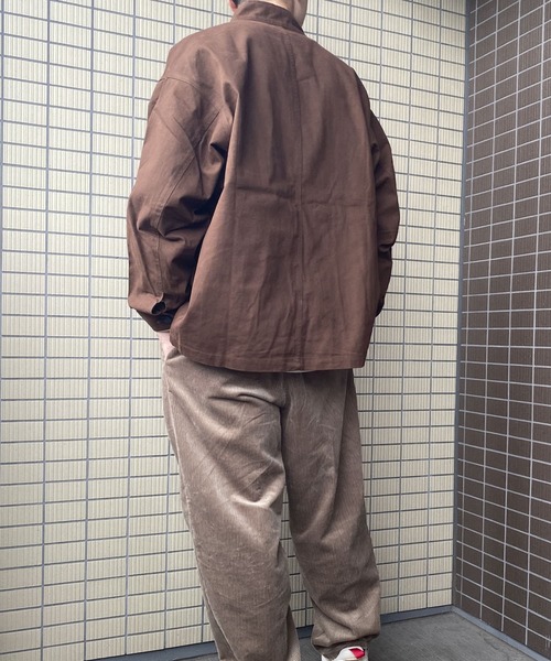 HEYUMM（ヘユム）の「ハイネックワークジャケット（その他アウター・レディース・アイボリー/ブルー/ブラウン・ONE）」の9枚目の写真