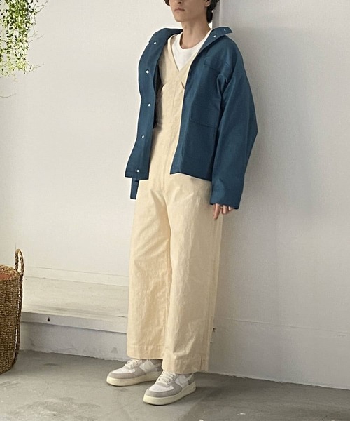 HEYUMM（ヘユム）の「ハイネックワークジャケット（その他アウター・レディース・アイボリー/ブルー/ブラウン・ONE）」の12枚目の写真