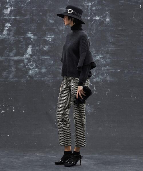 Drawer（ドゥロワー）の「＜Drawer（ドゥロワー）＞ ラメジャカードフロントステッチパンツ（その他パンツ・レディース・ネイビー・34/36/38）」の2枚目の写真