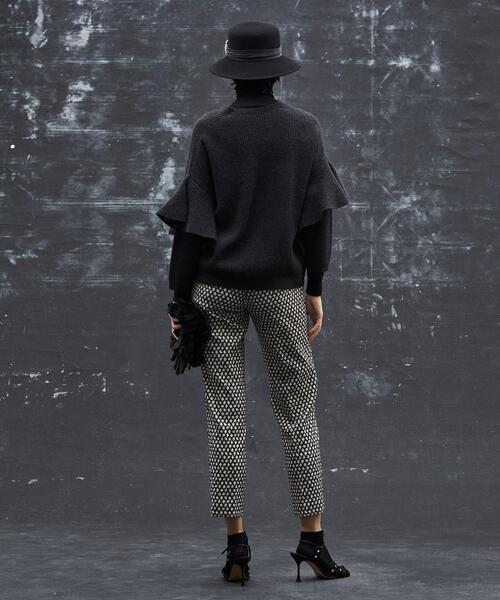 Drawer（ドゥロワー）の「＜Drawer（ドゥロワー）＞ ラメジャカードフロントステッチパンツ（その他パンツ・レディース・ネイビー・34/36/38）」の3枚目の写真