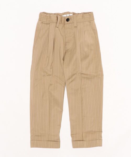EAST END HIGHLANDERS（イーストエンドハイランダーズ）の「EAST ENDHIGHLANDERS / スーツロングパンツ ストライプ  100-120ｃｍ（スーツパンツ・キッズ・ベージュ/ネイビー・110/120/100）」の2枚目の写真