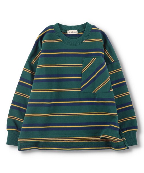 BRANSHES(ブランシェス)の「【マルチボーダー】トレーナー(スウェット・キッズ・グリーン/ブラック・90/130/140/100/110/120/150)」の20枚目の写真