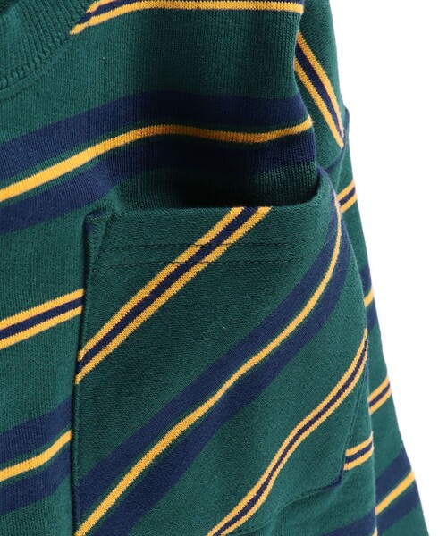 BRANSHES(ブランシェス)の「【マルチボーダー】トレーナー(スウェット・キッズ・グリーン/ブラック・90/130/140/100/110/120/150)」の16枚目の写真