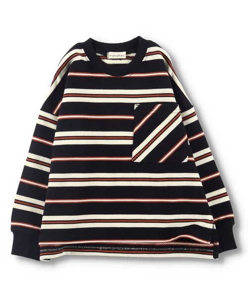 BRANSHES(ブランシェス)の「【マルチボーダー】トレーナー(スウェット・キッズ・グリーン/ブラック・90/130/140/100/110/120/150)」の19枚目の写真