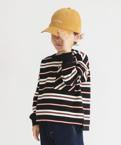 BRANSHES(ブランシェス)の「【マルチボーダー】トレーナー(スウェット・キッズ・グリーン/ブラック・90/130/140/100/110/120/150)」の8枚目の写真