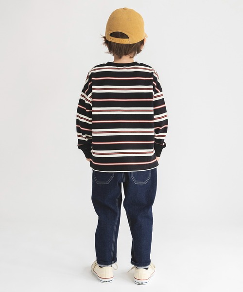 BRANSHES(ブランシェス)の「【マルチボーダー】トレーナー(スウェット・キッズ・グリーン/ブラック・90/130/140/100/110/120/150)」の9枚目の写真