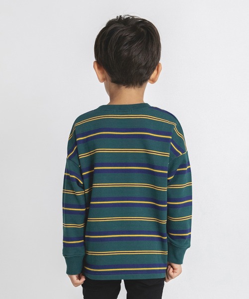 BRANSHES(ブランシェス)の「【マルチボーダー】トレーナー(スウェット・キッズ・グリーン/ブラック・90/130/140/100/110/120/150)」の22枚目の写真