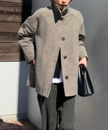 rem closet | ２ｗａｙショートコート (チェック)(その他アウター)