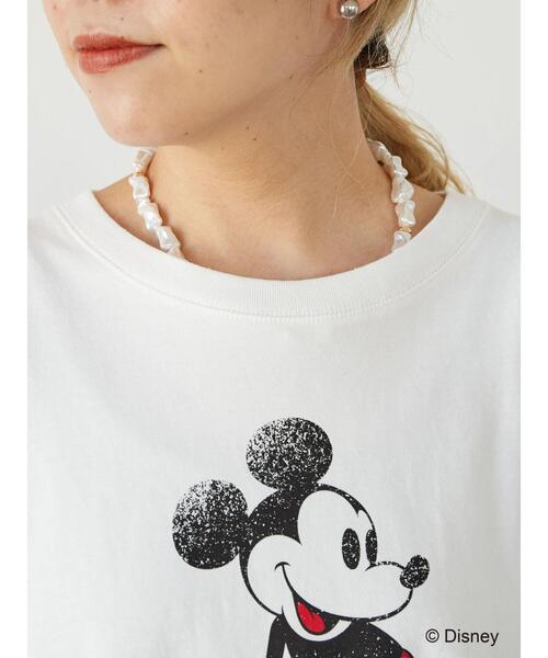 Disney（ディズニー）の「プリントカットプルオーバー/Mickey（Tシャツ/カットソー・レディース・ネイビー/オフホワイト・FREE）」の7枚目の写真
