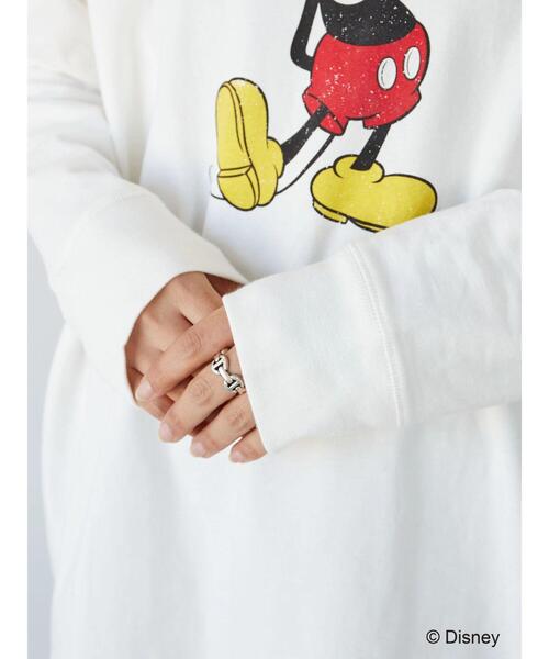 Disney（ディズニー）の「プリントカットプルオーバー/Mickey（Tシャツ/カットソー・レディース・ネイビー/オフホワイト・FREE）」の9枚目の写真