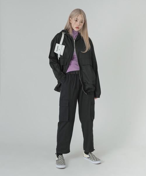 FOLLOWIN（フォロウィン）の「ベルトチェーンストリートカーゴパンツ（カーゴパンツ・レディース・ブラック/ベージュ/カーキ・FREE）」の20枚目の写真