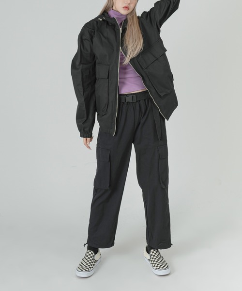 FOLLOWIN（フォロウィン）の「ベルトチェーンストリートカーゴパンツ（カーゴパンツ・レディース・ブラック/ベージュ/カーキ・FREE）」の22枚目の写真