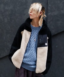 Z)【BLINGLEADS】ボア ZIPブルゾン